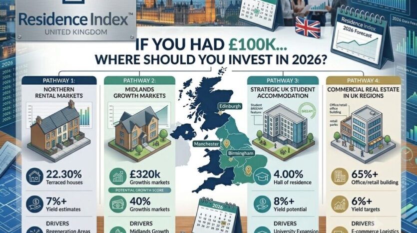Residence Index UK - If You Had £100K… Where Should You Invest in UK Property in 2026