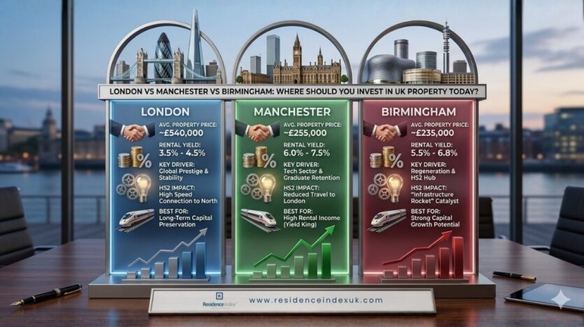 Residence Index UK - London vs Manchester vs Birmingham Where Should You Invest Today